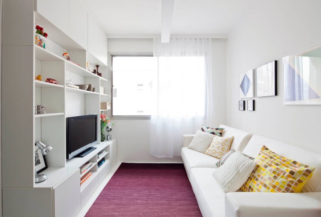 Reforma Apartamento Brooklyn, Estudio MB Estudio MB Salas de estar minimalistas TV e mobiliário