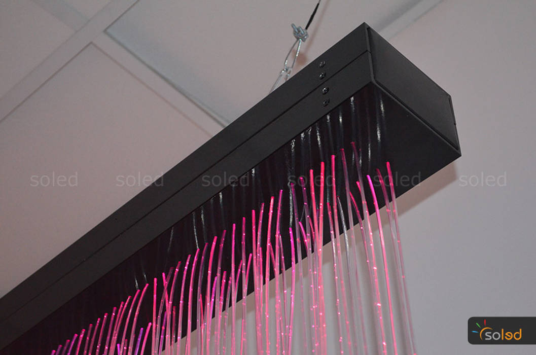 Kurtyny światłowodowe - Optical fiber lighting curtain, SOLED Projekty i Dekoracje Świetlne Jacek Solka SOLED Projekty i Dekoracje Świetlne Jacek Solka Spa moderno Acessórios para a piscina e spa