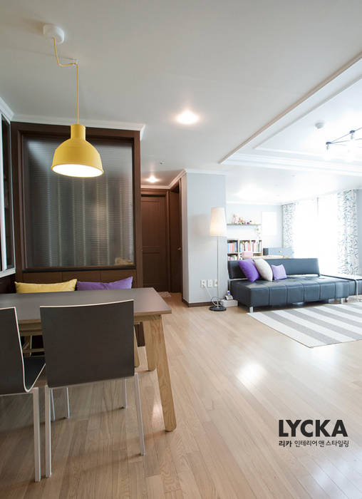 판교 아파트 홈드레싱, LYCKA interior & styling LYCKA interior & styling 스칸디나비아 다이닝 룸