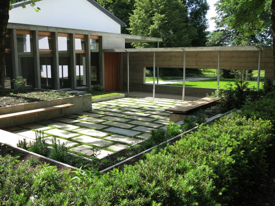 Atriumgarten, Christian Michel Gartengestaltung Christian Michel Gartengestaltung Taman Modern