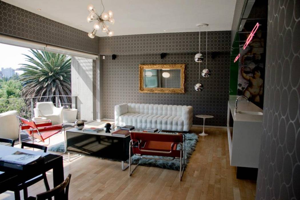 K.K. Apartment Casa Condesa, Elías Arquitectura Elías Arquitectura Salones modernos