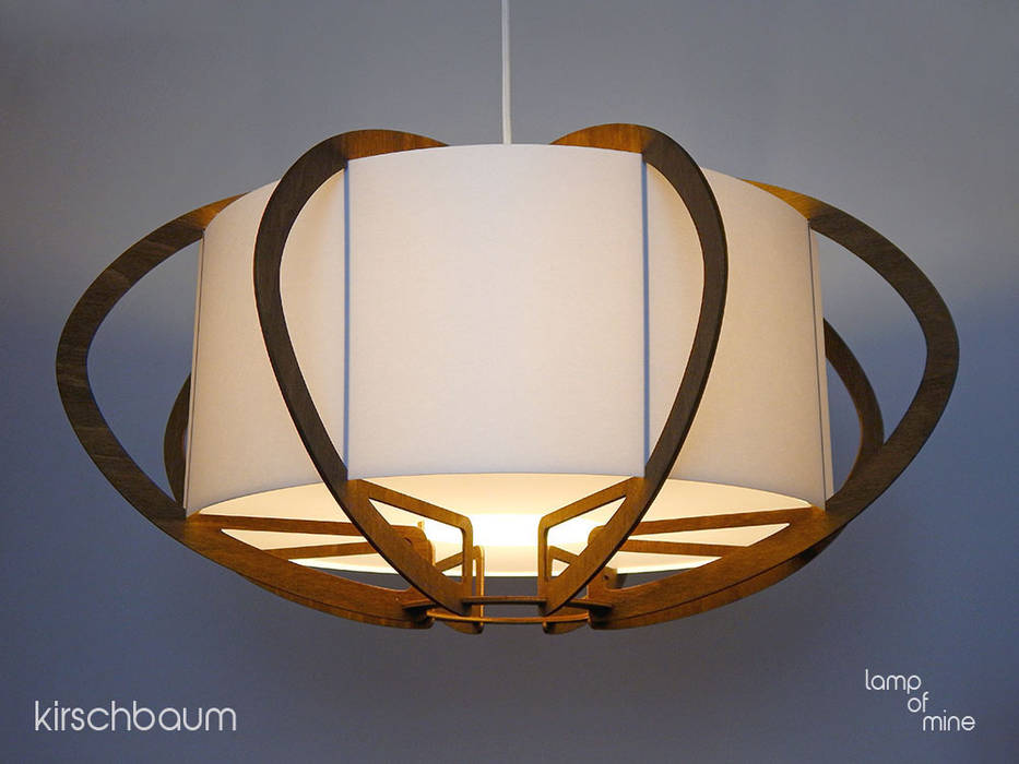 lom5L - Hängelampe Kirschbaum lamp of mine Skandinavische Esszimmer Holz Holznachbildung Beleuchtungen