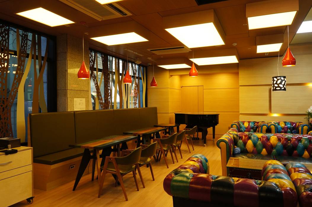 성남 ims빌딩 AGAPIA CAFE, 건후건축디자인 건후건축디자인 Espaços comerciais Espaços comerciais