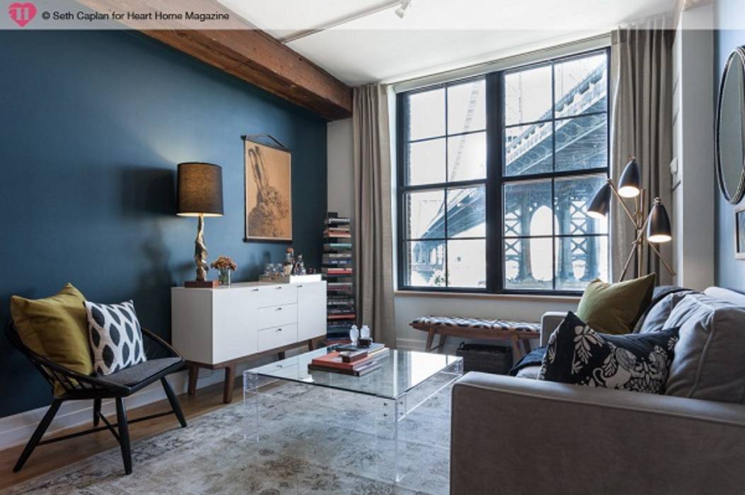 A Rented NY Apartment with a Sense of History, Heart Home magazine Heart Home magazine Industrial style living room