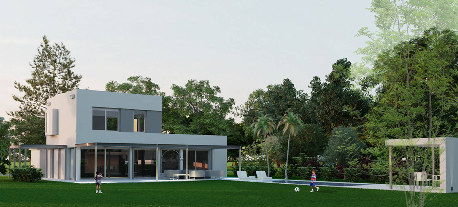 Contrafrente Ramirez Arquitectura Casas minimalistas Aluminio/Cinc