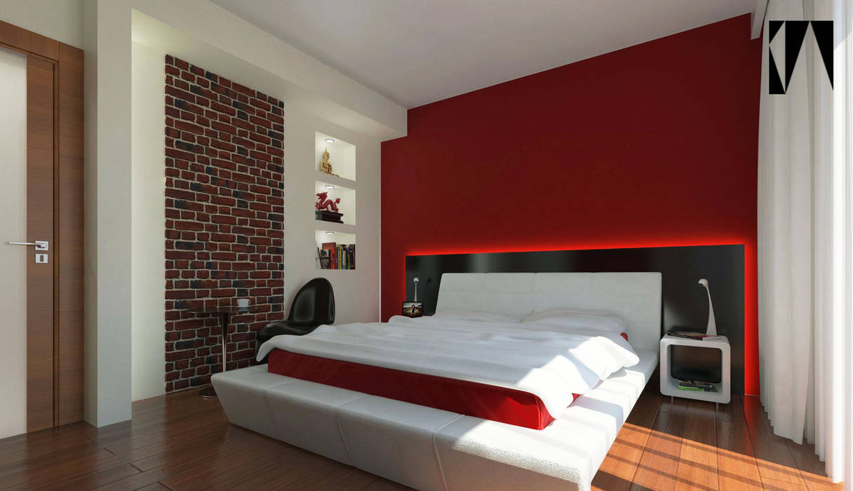 Projekt z zebrą, Katarzyna Wnęk Katarzyna Wnęk Modern style bedroom