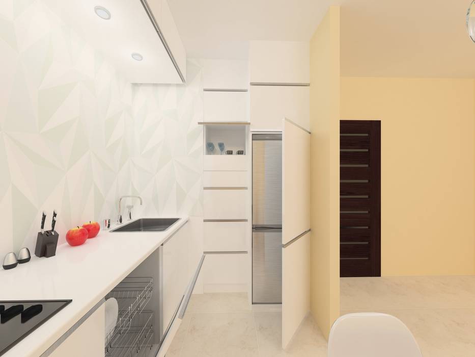 Biel w kuchni, Katarzyna Wnęk Katarzyna Wnęk Minimalist kitchen