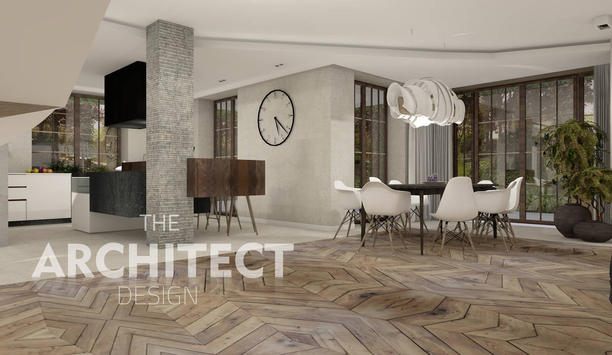 Aranżacja wnętrza http://thearchitect.pl, THE ARCHITECT DESIGN THE ARCHITECT DESIGN Salas de estar modernas