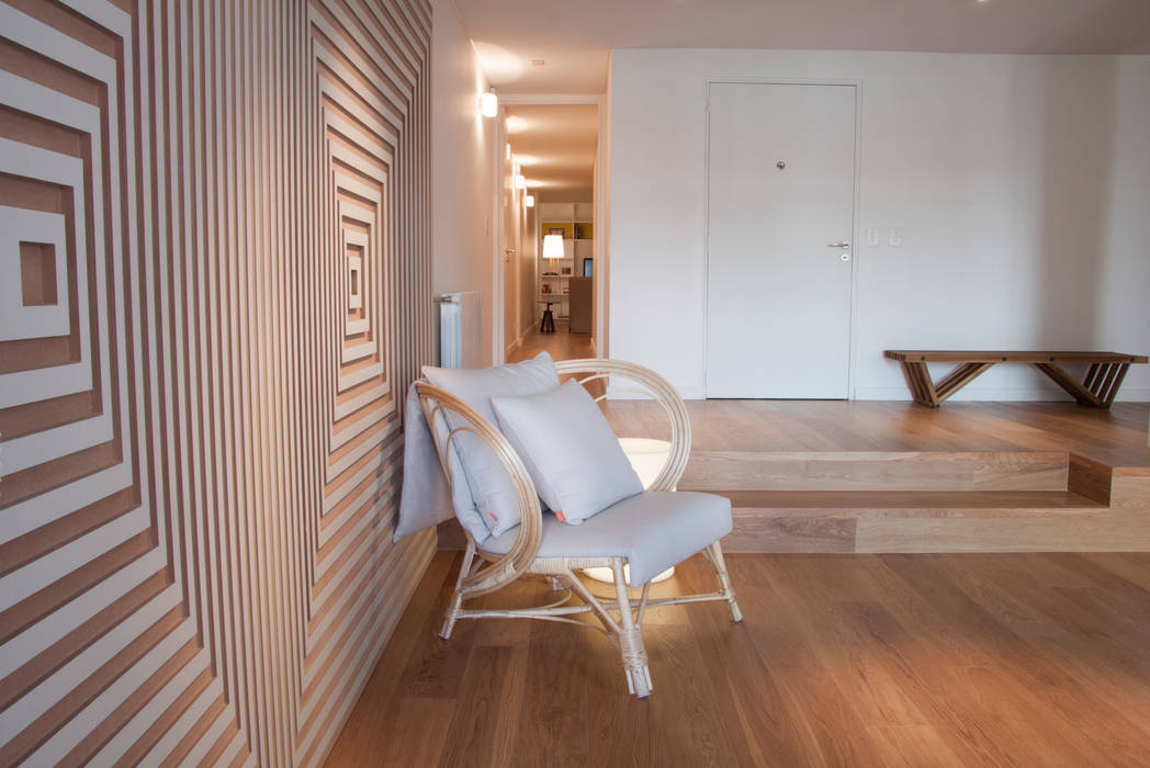 Piso en Palermo · Paula Herrero | Arquitectura, Paula Herrero | Arquitectura Paula Herrero | Arquitectura Salas de estilo moderno Madera Acabado en madera