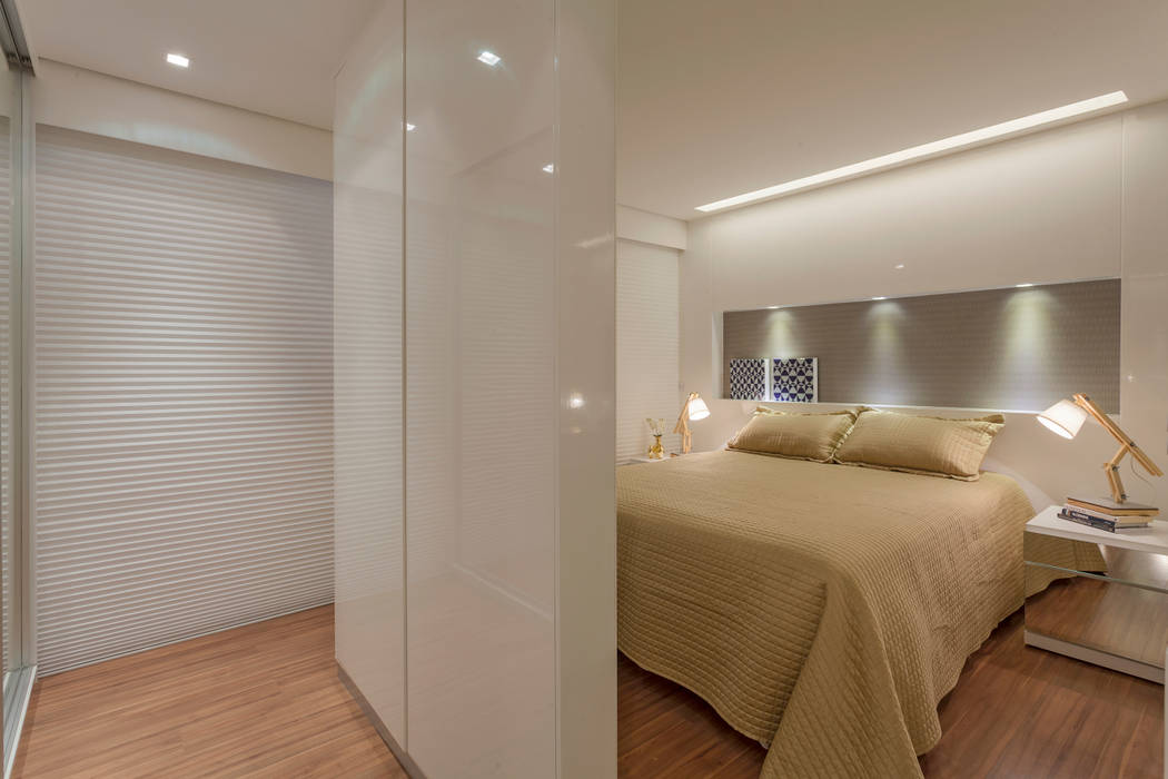 Apartamento Holanda, Carmen Calixto Arquitetura Carmen Calixto Arquitetura Modern style bedroom MDF