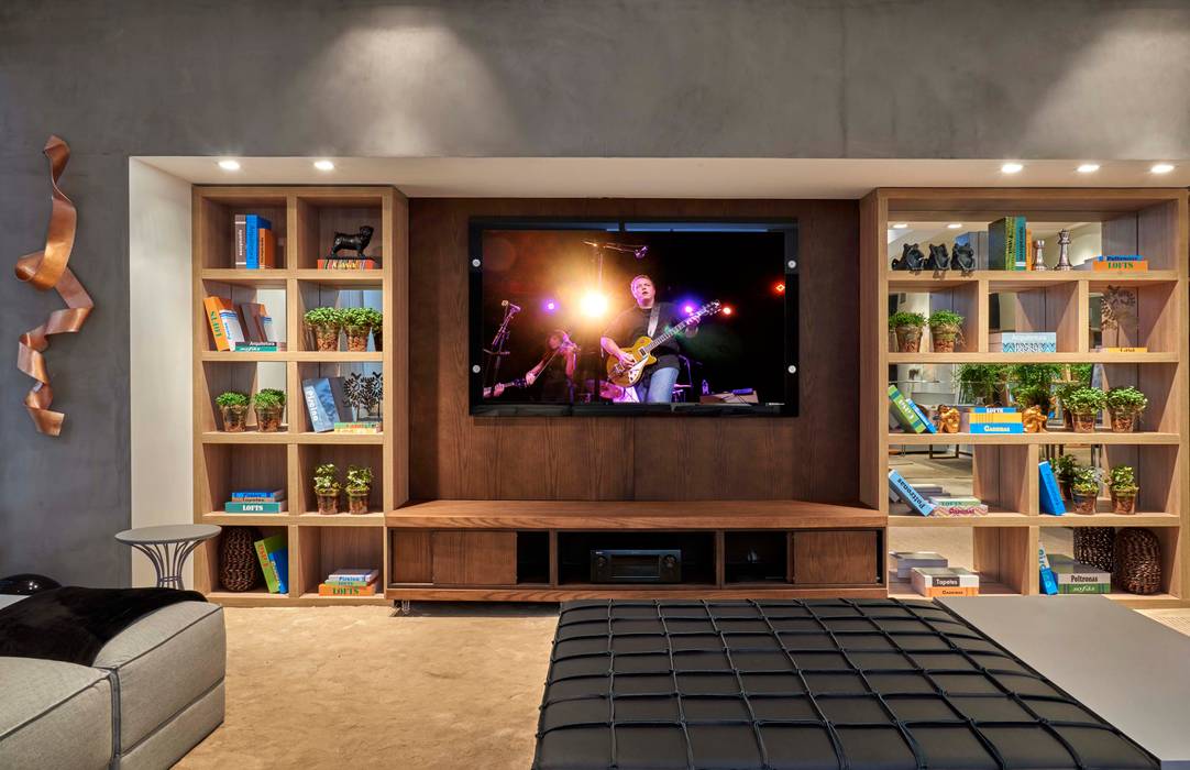 Decora Lider Campinas - Home theater, Lider Interiores Lider Interiores Salas de estar modernas