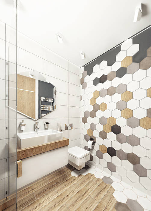 KEKS’S APARTMENT, IK-architects IK-architects Minimalist style bathroom