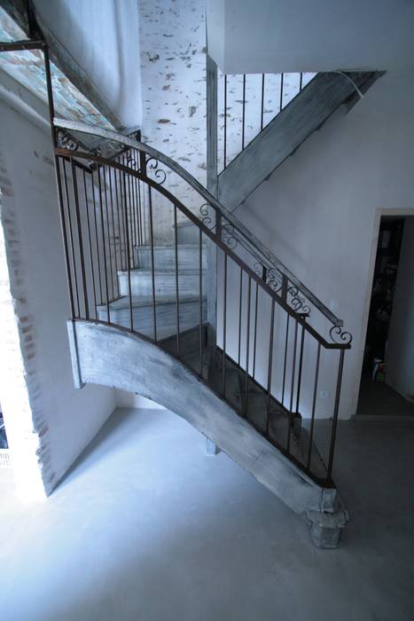 Escalier Bois Style Industriel