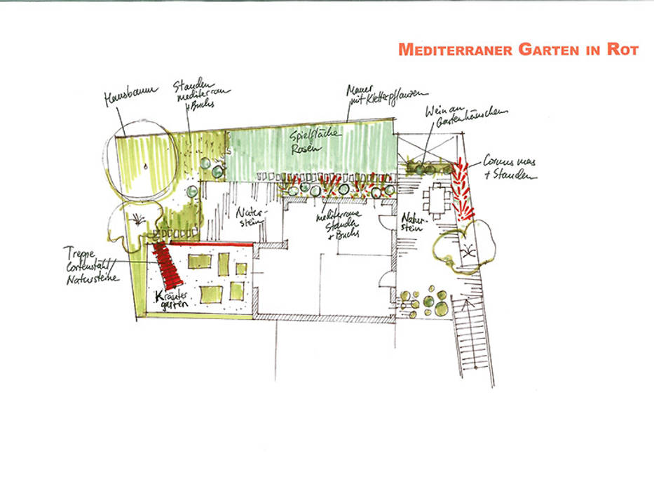 Skizze entwurf: von kräftner landschaftsarchitektur | homify Skizze entwurf: von kräftner landschaftsarchitektur | homify