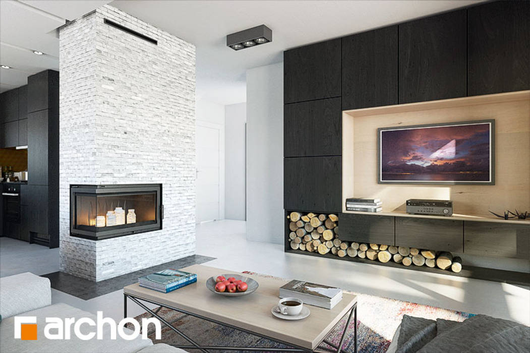 Odpocznij przy kawie, ArchonHome.pl ArchonHome.pl Modern living room Fireplaces & accessories