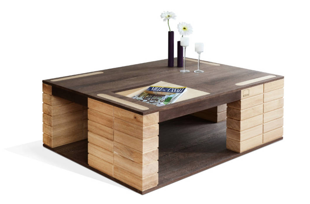 BLOCCO Design, Blocco Arreda Blocco Arreda Ruang Keluarga Modern Kayu Wood effect Side tables & trays