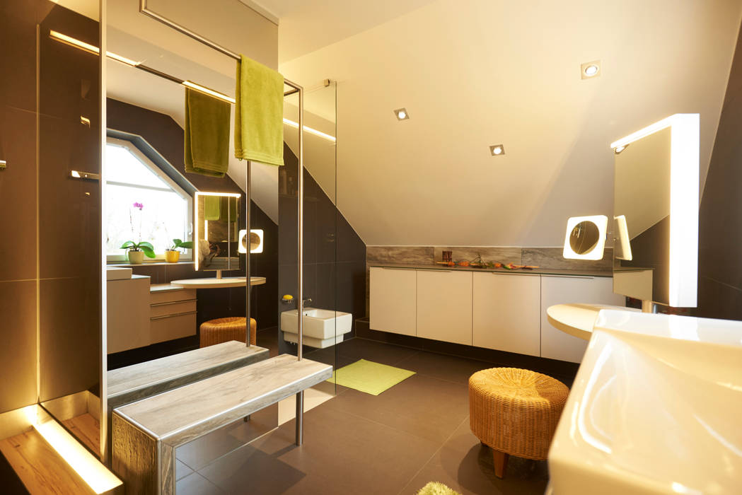 Modernes sowie funktionelles badezimmer - moderne materialien