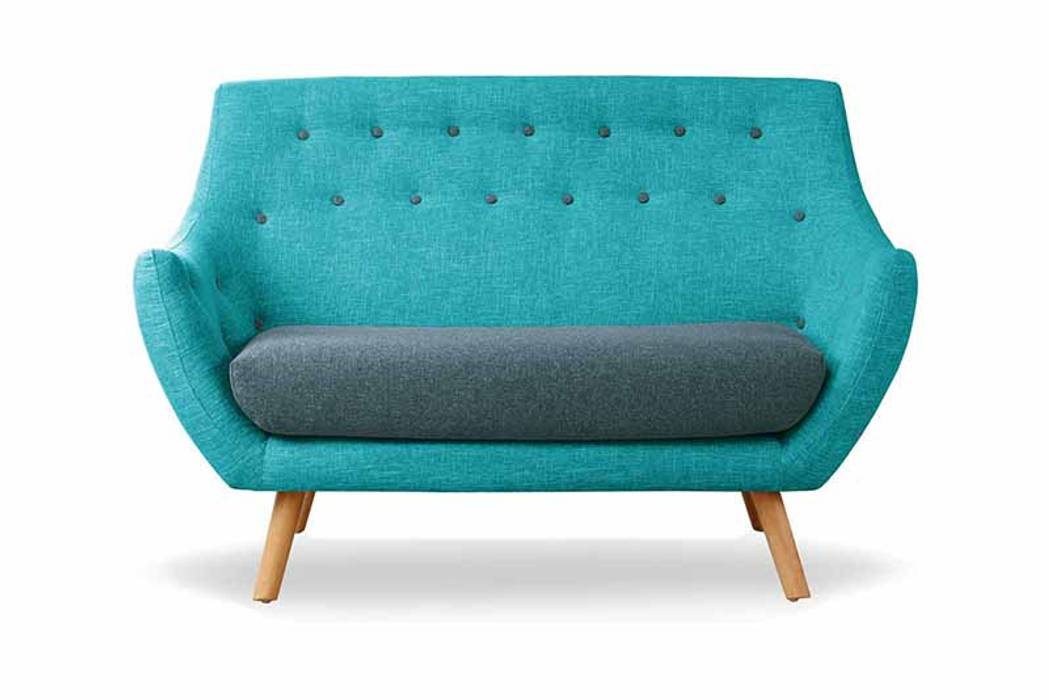 Finn Juhl Style Poet Sofa, Luxor Teal Two Tones homify Skandinavische Wohnzimmer Sofas und Sessel