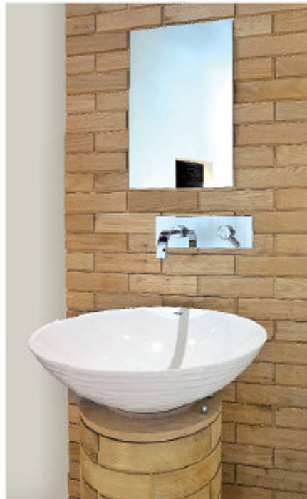 Spazi domestici, Blocco Arreda Blocco Arreda Modern style bathrooms Wood Wood effect Sinks