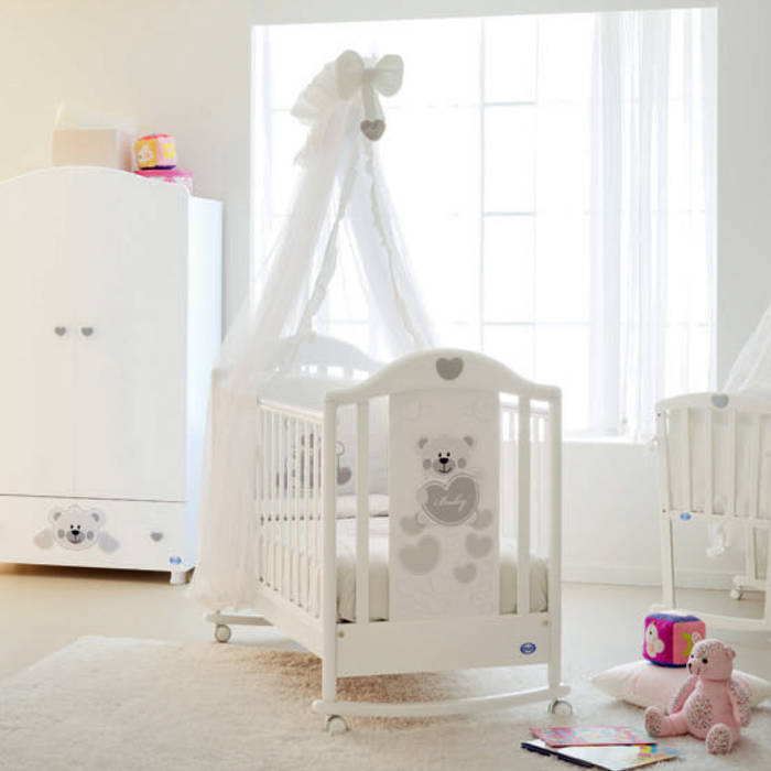 Funny White Wooden Baby Cot With Drawer By Pali Modern By My