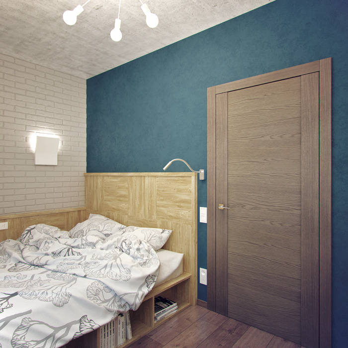 Small apartment for my friend, Студия дизайна Марии Губиной Студия дизайна Марии Губиной Small bedroom