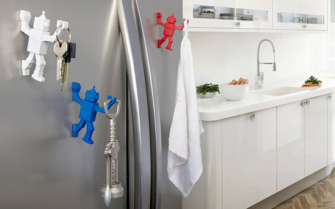 벨렉 디자인 로봇 냉장고 자석 후크걸이(Peleg Design Robohook Magnetic Hanger), Brillian Co. Brillian Co. Modern style kitchen Plastic Storage