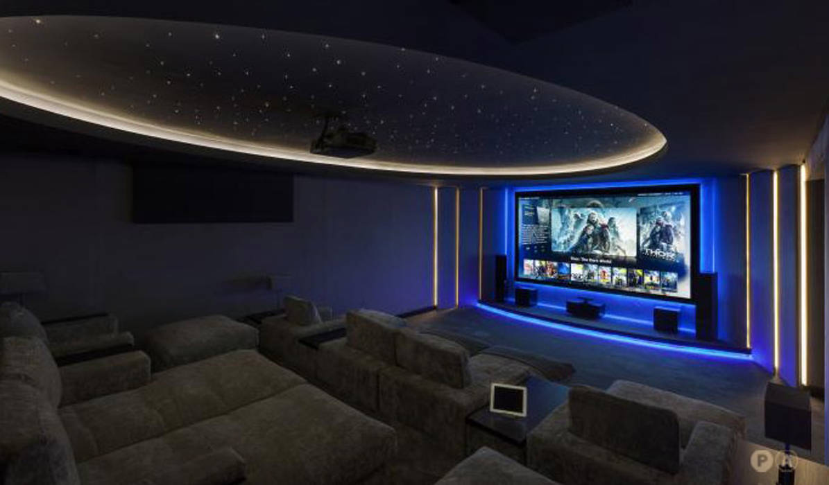 Marbella Villa, Principioattivo Architecture Group Srl Principioattivo Architecture Group Srl Modern media room