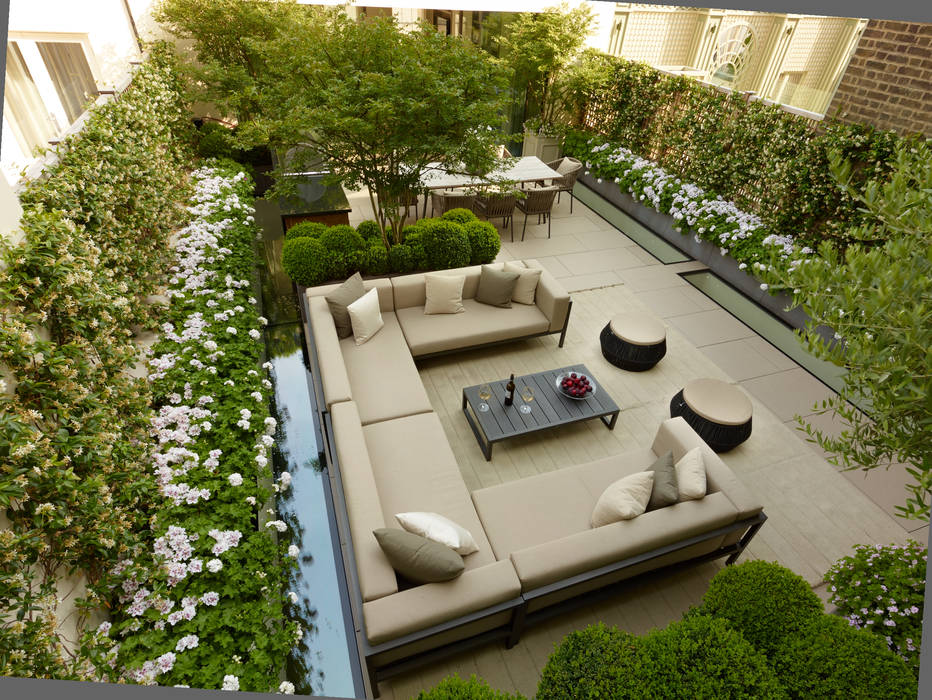 A London Roof Garden, Bowles & Wyer Bowles & Wyer ระเบียง, นอกชาน