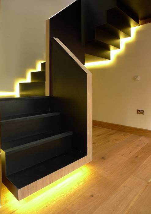 Floating Staircase, Joachim King Furniture Joachim King Furniture Minimalist corridor, hallway & stairs Plywood