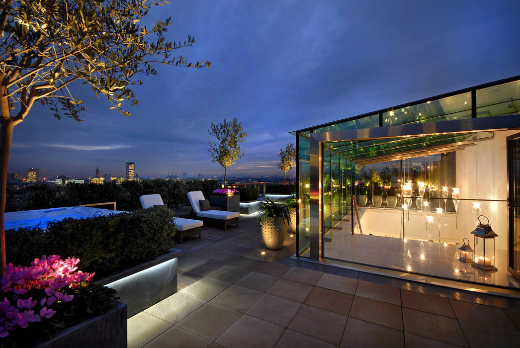 A West London Roof Garden, Bowles & Wyer Bowles & Wyer Modern balcony, veranda & terrace