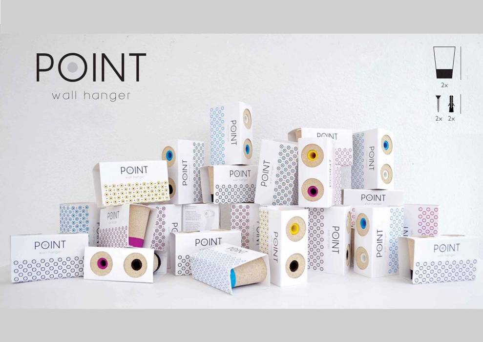 Packaging with different ​different colour Suricata Design Studio Casas minimalistas Cortiça Acessórios e Decoração