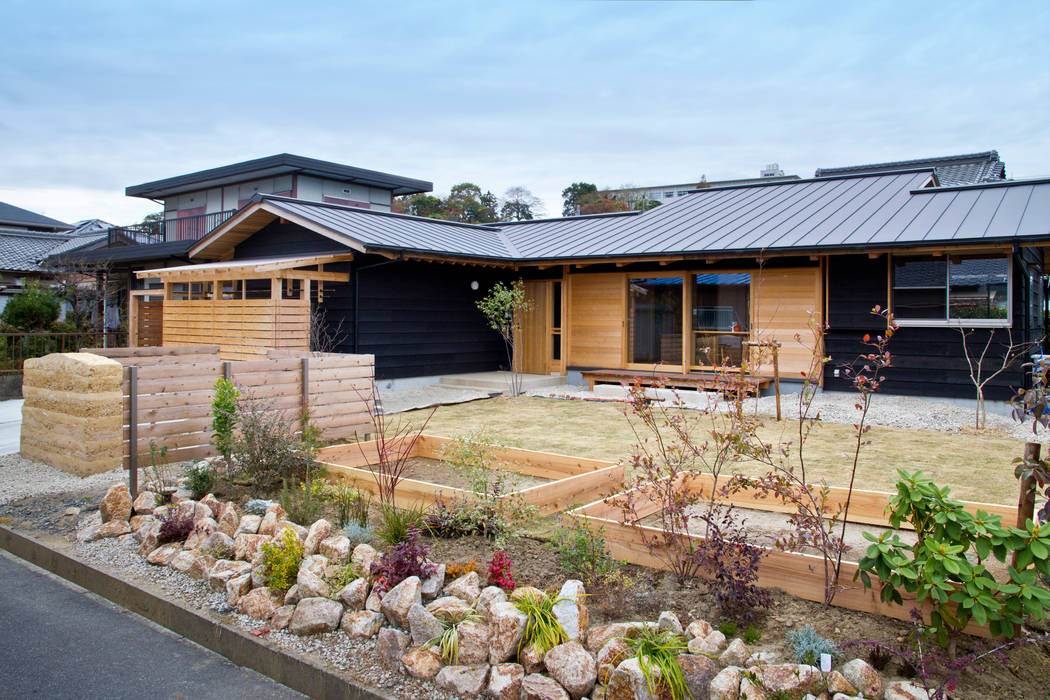 南鹿島のいえ, shu建築設計事務所 shu建築設計事務所 Asian style houses Wood Wood effect