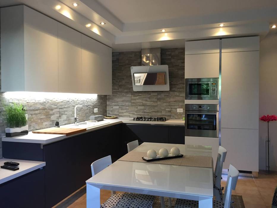 Albox MATT / Koyu Mavi & Beyaz, albox albox Modern kitchen Cabinets & shelves