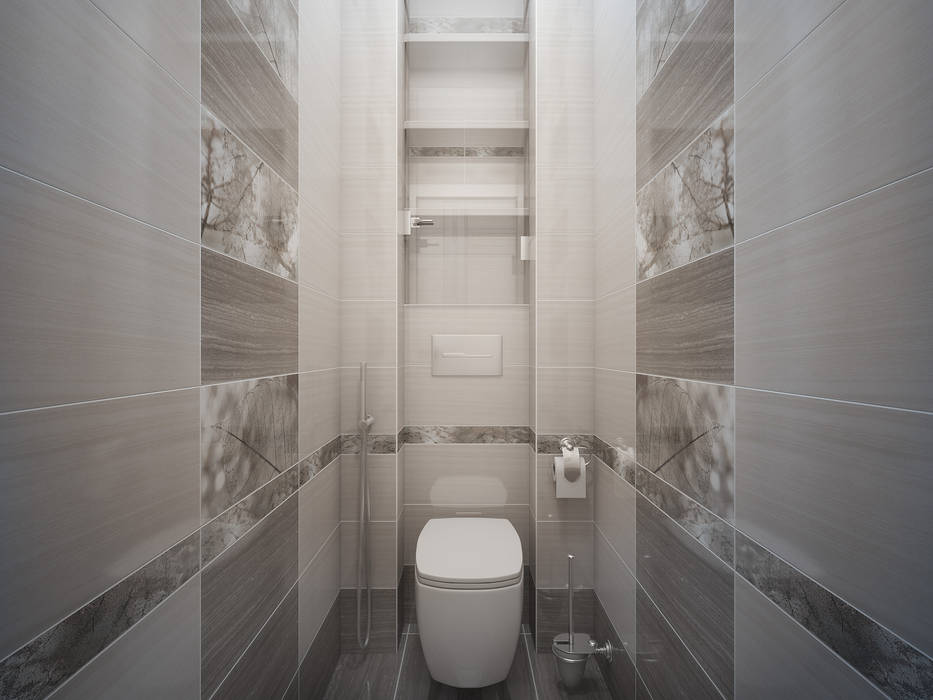 Дизайн проект квартиры 98 м2, Artstyle Artstyle Ванная комната в стиле модерн