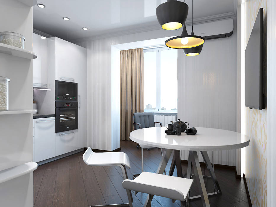 Дизайн проект квартиры 80,93 м2, Artstyle Artstyle Cocinas modernas