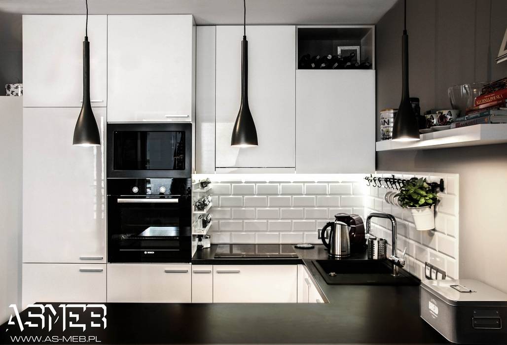 REALIZACJA TARCHOMIN, Warszawa, AS-MEB AS-MEB Scandinavian style kitchen MDF