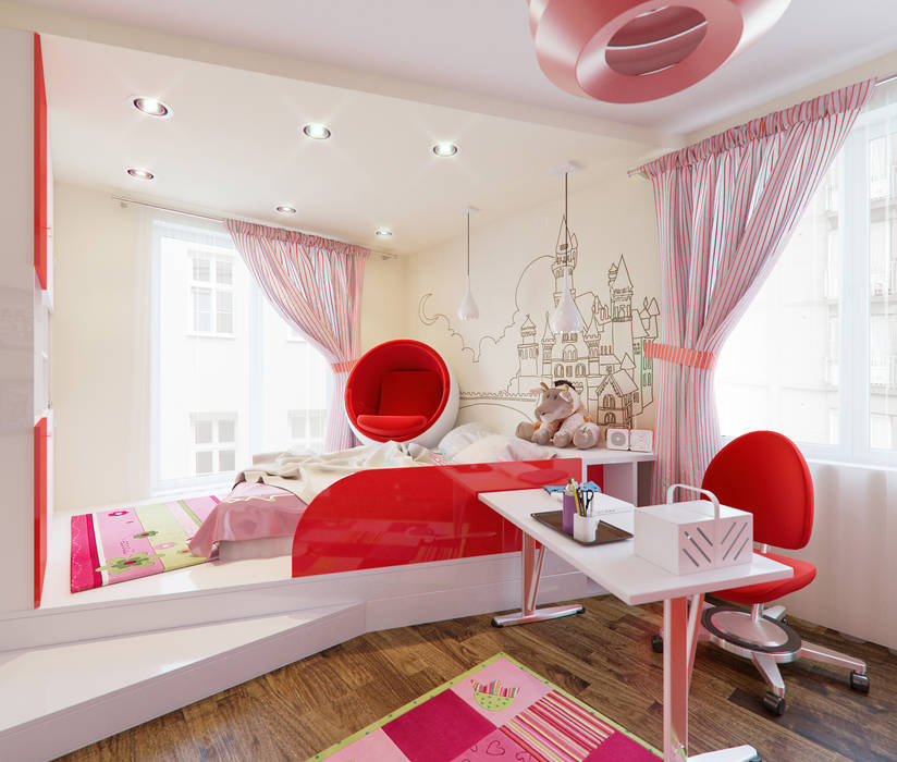 Children rooms in Frankfurt am Main, Hessen, Germany, Insight Vision GmbH Insight Vision GmbH Phòng trẻ em phong cách hiện đại