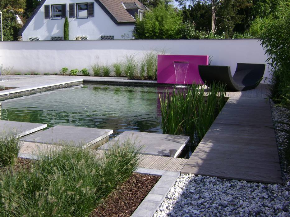 Mur d'eau indépendant en Aluminium coloré SO GARDEN Jardin moderne Piscines & bassins