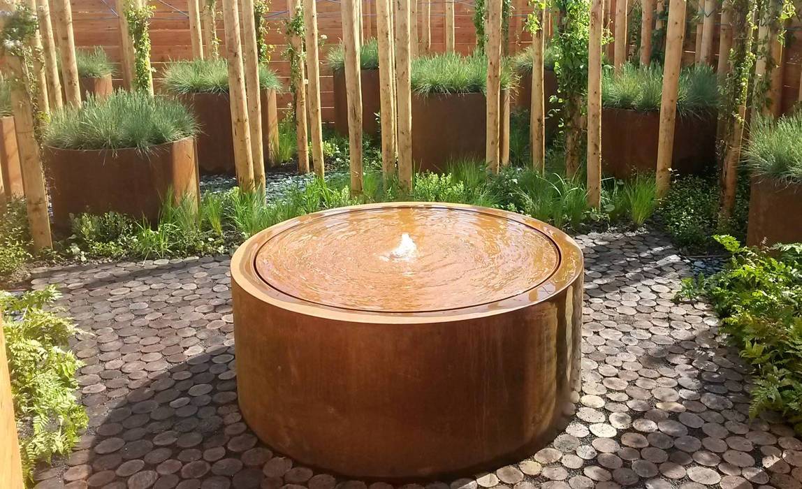 Table d'eau en acier Corten SO GARDEN Jardin moderne Accessoires & décorations