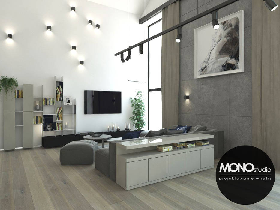 Nowoczesny dom , MONOstudio MONOstudio Salones modernos Compuestos de madera y plástico