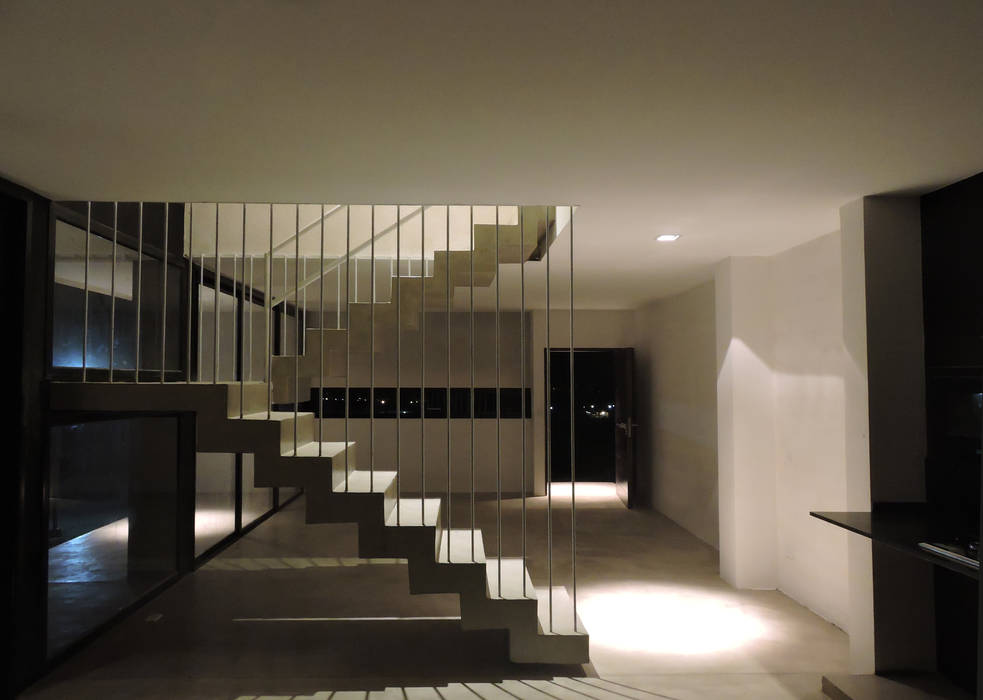 Casa LL, jose m zamora ARQ jose m zamora ARQ Pasillos, vestíbulos y escaleras minimalistas