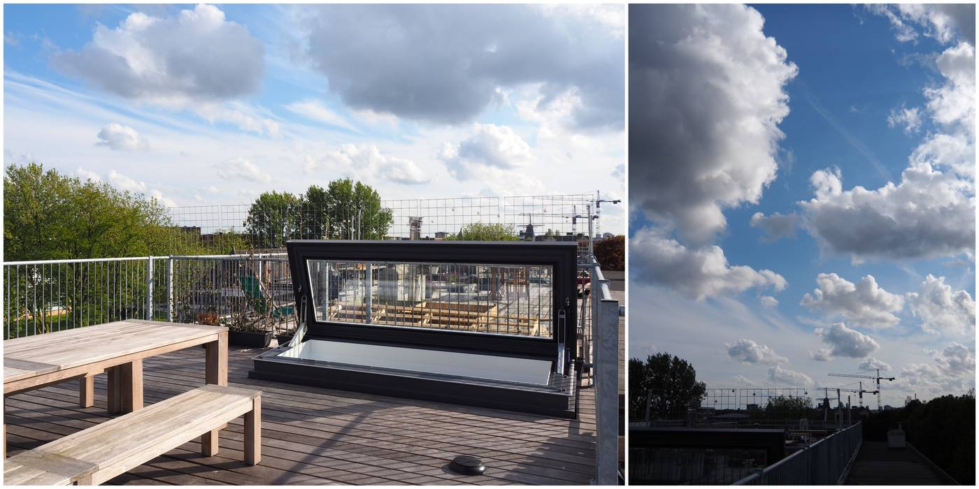 Rooftop access Amsterdam Loft, Glazing Vision Glazing Vision Patios & Decks Glass