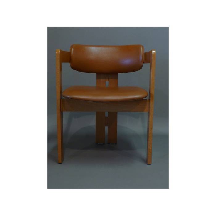 Bahaus - fauteuil en cuir tripode Collector Chic Bureau moderne Tabourets