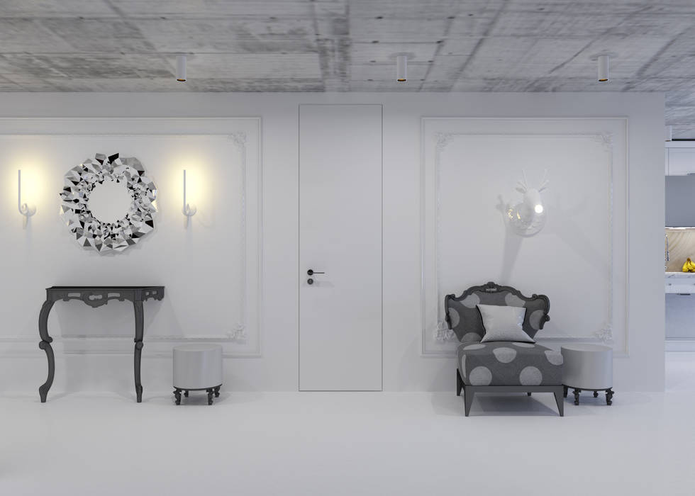 Холл 3D GROUP Коридор, прихожая и лестница в стиле минимализм