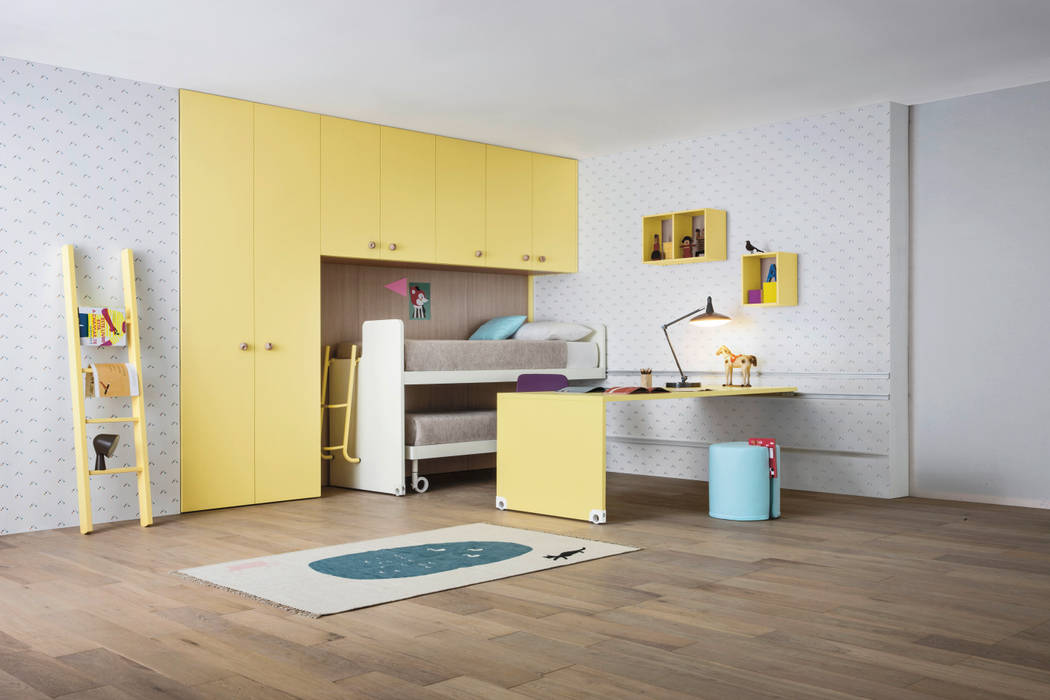 NIDI MOOVING: idee salvaspazio room #3, Nidi Nidi Modern style bedroom Wardrobes & closets