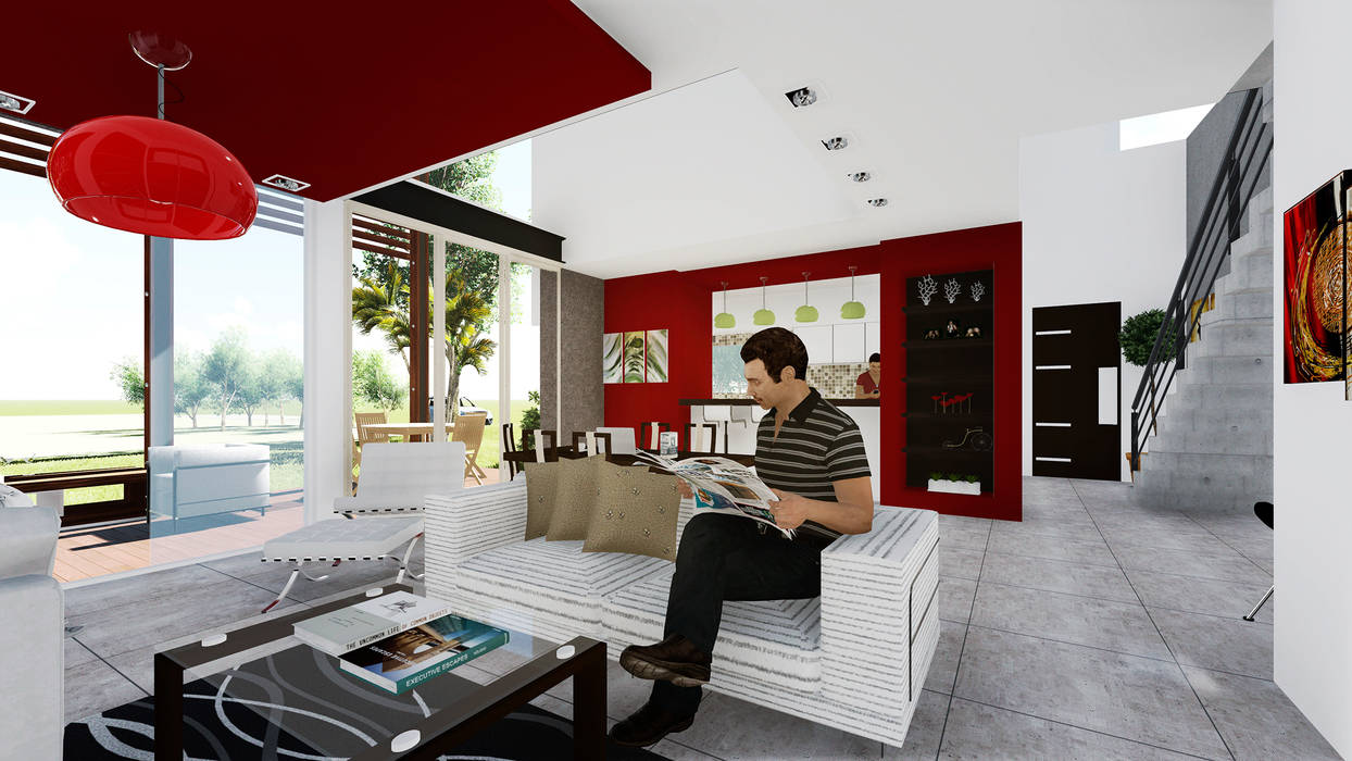 Casa E&M Módulo 3 Arquitectura Livings modernos: Ideas, imágenes y decoración