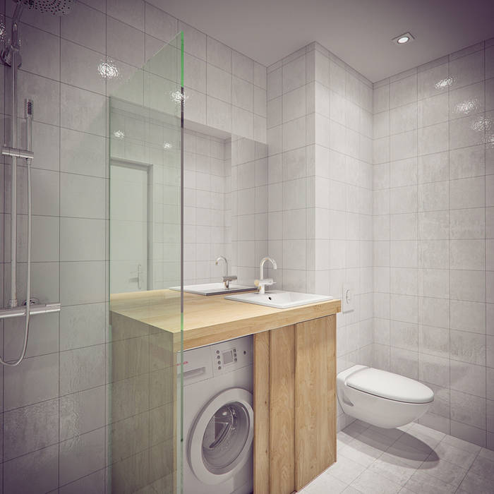 интерьер TRANSFIGURATOR, YOUR PROJECT YOUR PROJECT Minimalist style bathrooms