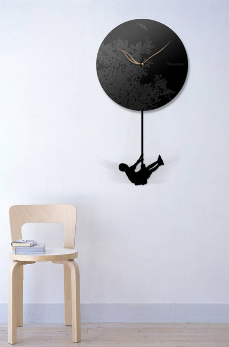 스윙벽시계 (Swing wall clock) fountain studio 모던스타일 주택 우드 우드 그레인 Accessories & decoration