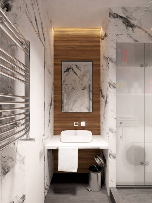 ЖК "Обыкновенное Чудо" на Мосфильмовской , Y.F.architects Y.F.architects Ванная комната в стиле минимализм