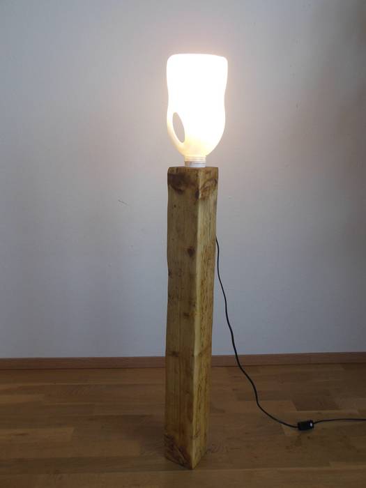 Stehlampe/Holzlampe ! Upcycling !, Holzsteinkunstobjekte Holzsteinkunstobjekte Eclectic style study/office